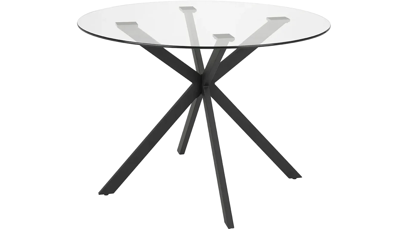Lincoln Round Dining Table in Black