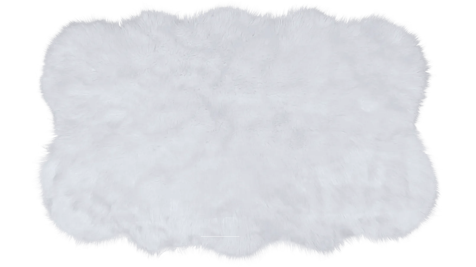 Alley White Faux Fur Rug (4x6)