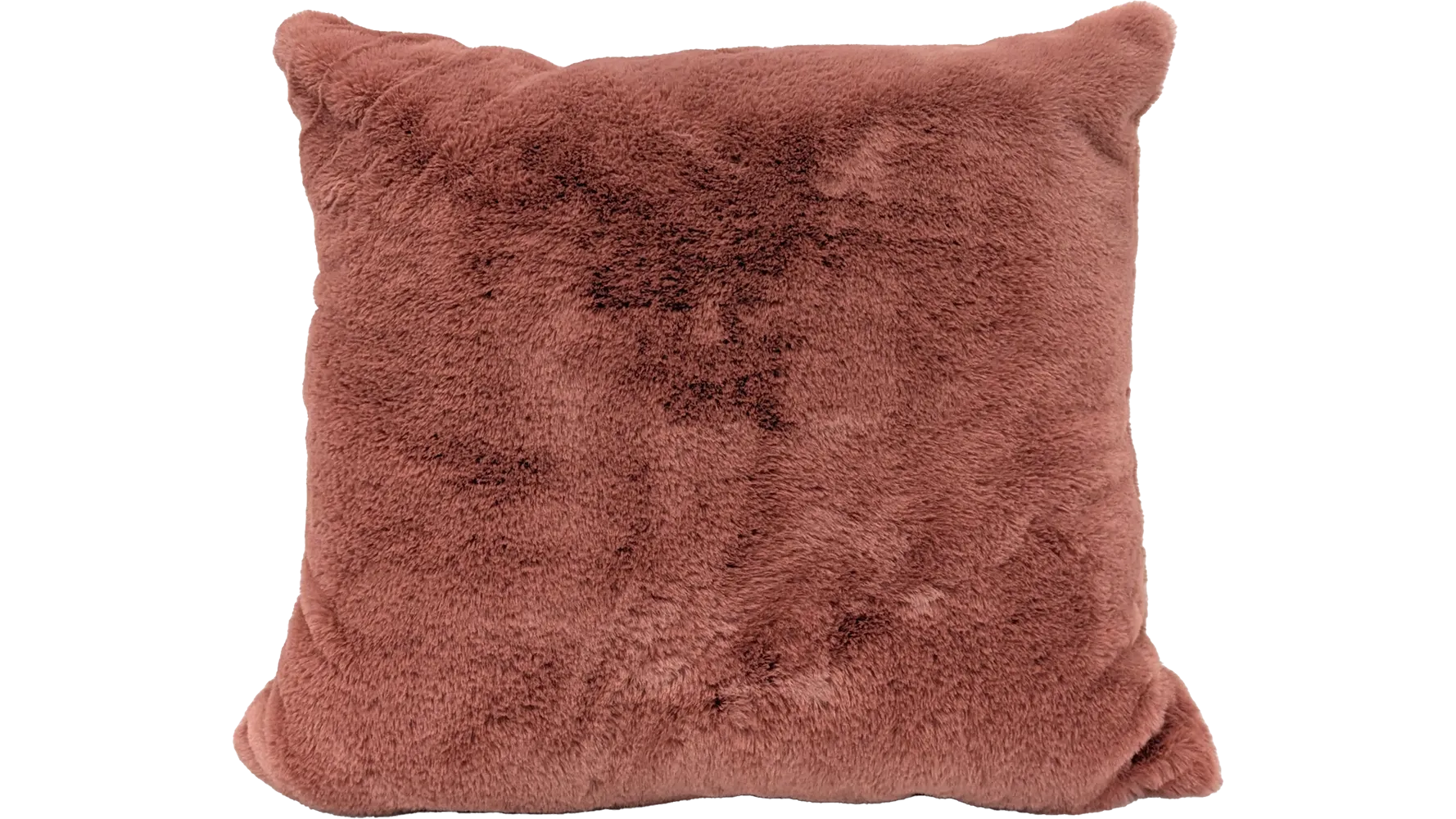 Brick red Fur Pillow (17")