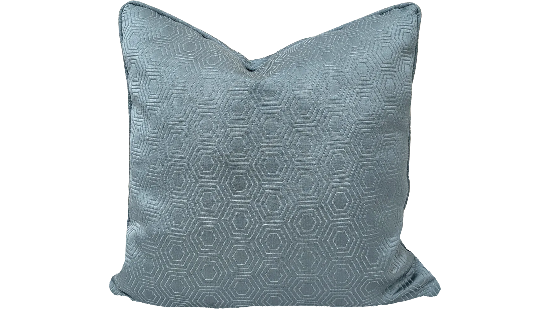 Teal Hexagon Pillow (17")