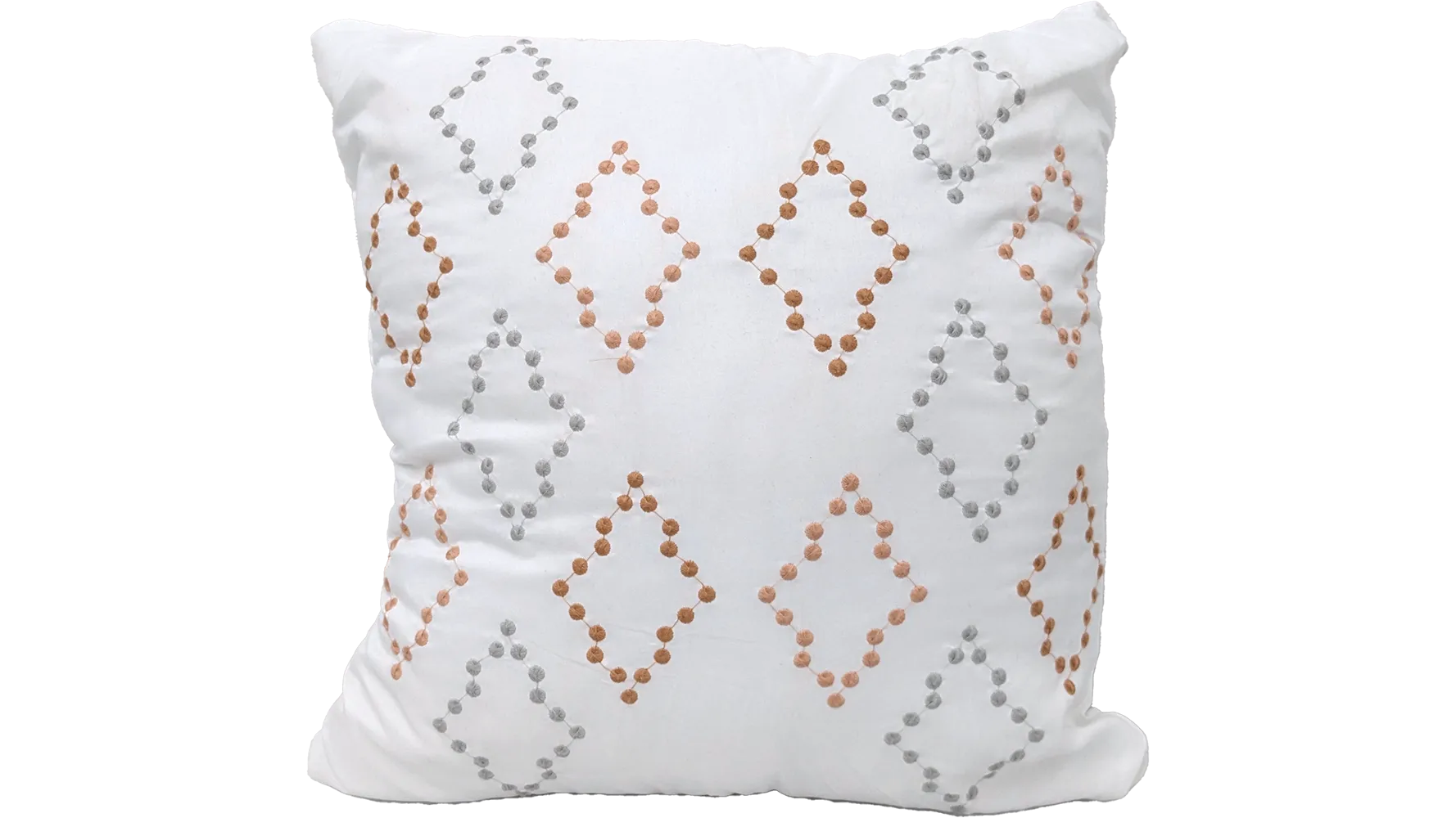 Dotted Grey Brown Pillow (15")