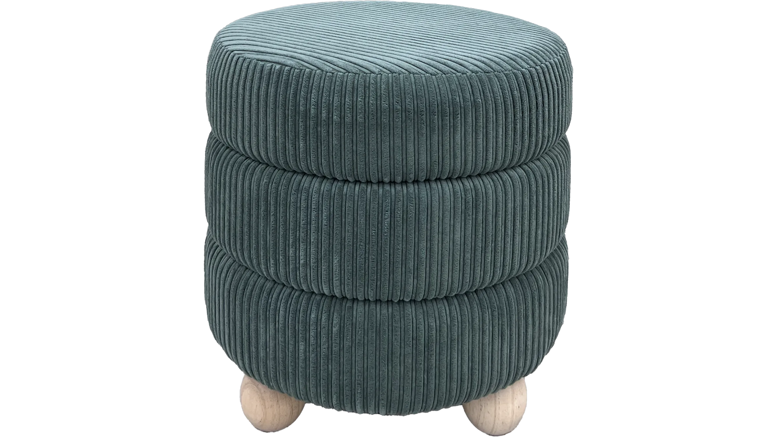 Green Velvet Ottoman