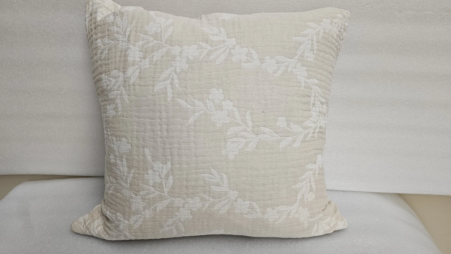 Neutral Floral Pillow (24")