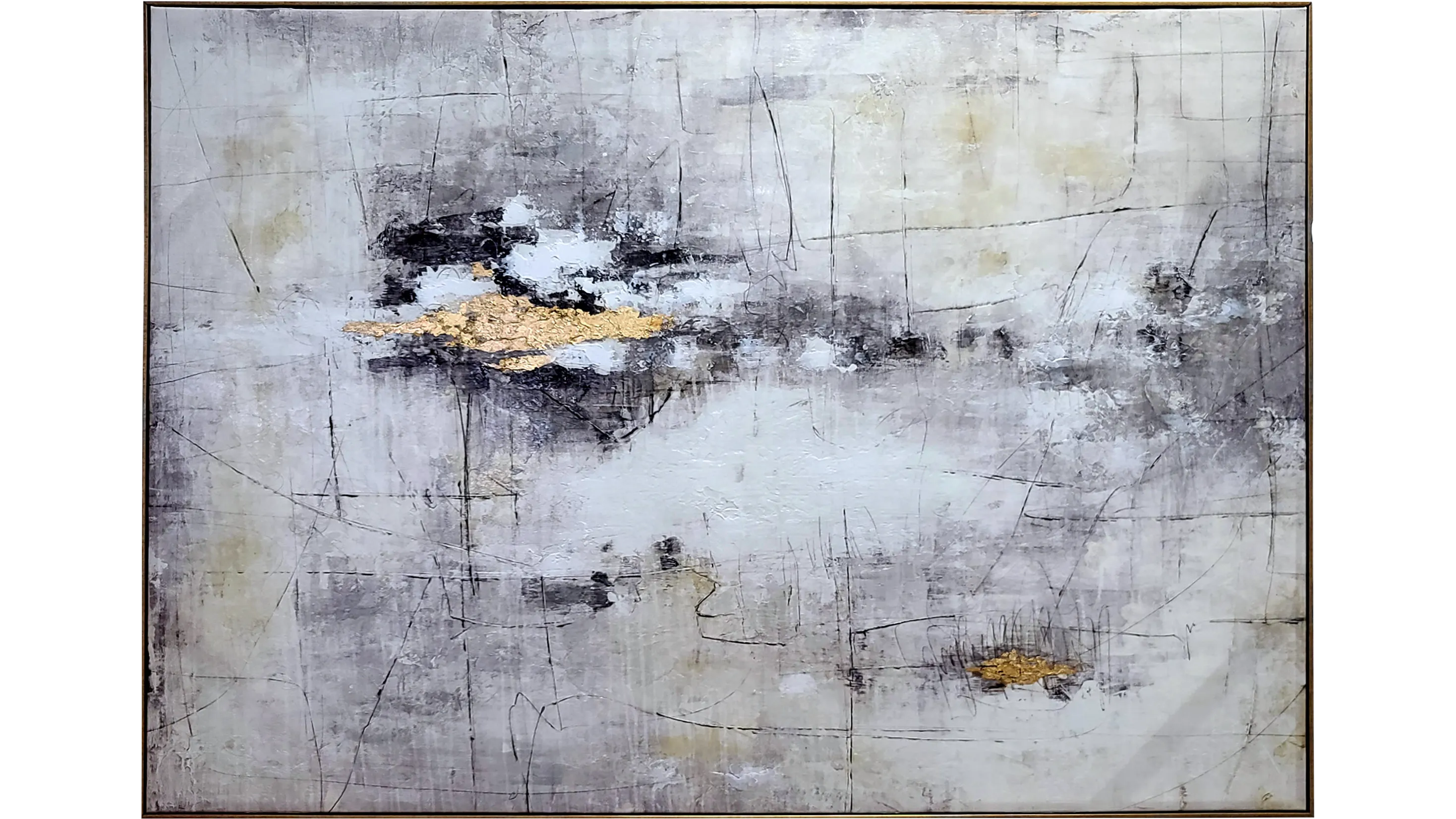 Jupiter Cream &  Gold Foil Abstract (60x40)